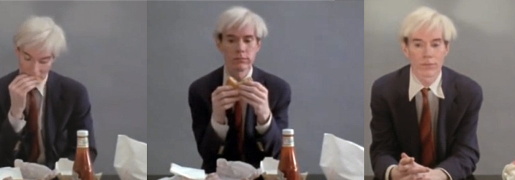 Andy Warhol eating a hamburger (fra Jørgen Leths "66 scenes from America", 1982)